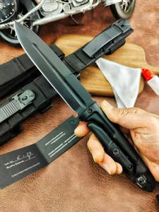 Cuchillo de Bolsillo ER Silence de Alta Calidad con Mango de Goma y Hoja de Acero Inoxidable, Personalizable OEM, para Camping, Supervivencia y Uso al Aire Libre - Product Image 4