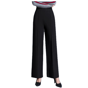 2025 Women's Solid Color <b>Boot</b> Cut Satin Spring Casual <b>Pants</b> with High Waist and Hanging Feel Eco-Friendly Waterproof Breathable - Product Image 1