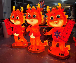 Lámpara LED de Dragón del Zodiaco 3D de Resina y Fibra de Vidrio, Impermeable IP65, Personalizada, para Decoración de Exteriores, Halloween, Año Nuevo y Navidad - Product Image 1