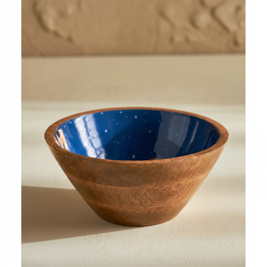 Plateaux de service de luxe modernes de qualité supérieure Bols décoratifs de couleur personnalisée pour les mariages et le Ramadan Émail pour bols en bois de manguier - Product Image 1