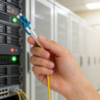 Kabel Patch Fiber Optik Uniboot Polaritas Interchangeable LC/PC OEM Supply G652A1 G657A2 LSZH untuk Kabel FTTH Pusat Data AI