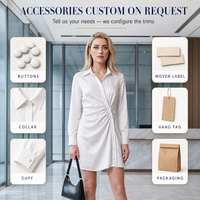 Robe chemise en satin pour le bureau, les affaires, les fêtes, les mariages, les cocktails, les dîners, les uniformes d'hôtel, logo personnalisé et commandes en gros