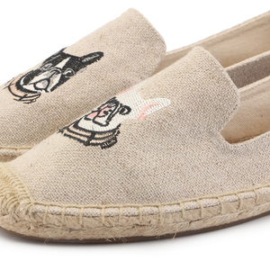 Scarpe da pescatore Nicecin scarpe da donna versatili in <span class=keywords><strong>paglia</strong></span> intrecciata <span class=keywords><strong>espadrillas</strong></span> piatte in tela pigra con un piede - Product Image 2