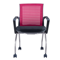Chaise mobile en maille de qualité professionnelle avec roulettes, sièges empilables durables pour la formation, avec roulettes pour projets scolaires et de bureau agiles