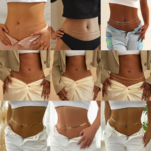 G4267 Acessórios Femininos da Moda por Atacado Joias da Moda Banhadas a Ouro Colares de Cintura Corrente Sexy para o Corpo para Mulheres - Product Image 1