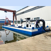 Drague hydraulique pour l'extraction du sable, drague à aspiration de sable à moteur diesel pour la dragage du sable en Russie, dans les rivières et les lacs