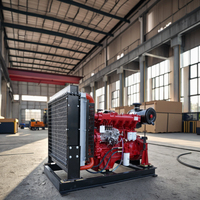 Moteur diesel turbocompressé de 258 ch, 6 cylindres, démarrage électrique, 190 kW, refroidi par eau, pompe, roulement, moteurs de machines, haute puissance