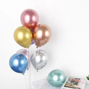 Balon lateks warna logam bulat 5 inci produk Harga Bagus Untuk perlengkapan pesta pernikahan liburan