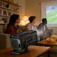 Mini projecteur portable Hy320mini le plus populaire auprès des étudiants, projecteur intelligent 720P HD avec système d'exploitation Android, courte focale, pour dortoir