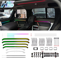 Éclairage d'ambiance pour voiture Land Rover Defender 2020-2025, 6 en 1, éclairage d'ambiance RGB pour voiture, commande par application, kit d'éclairage d'ambiance pour voiture