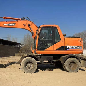 Excavadora de Ruedas Doosan DH150W Usada, 70KW, Cucharón de 0.7m, Bomba de Engranajes PLC, Componentes Centrales de Rodamientos, Envío Global Rápido - Product Image 1