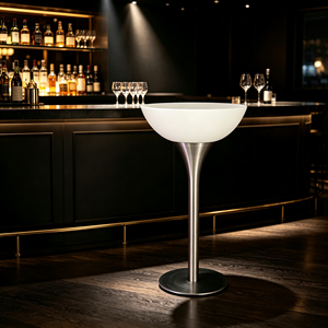 Draadloze RGB LED verlichte cocktailtafel met oplaadbare verlichting voor evenementenverhuur, nachtclubs en KTV - Product Image 3