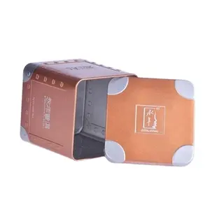 China Factory Customized Square Tin Box For Tea Food Grade Metal Packaging Tea Tin Container