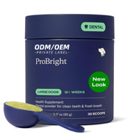 Polvo Dental para Perros OEM/ODM, Limpieza Dental Fácil, Elimina el Sarro y el Mal Aliento, Refrescante Natural para el Aliento de los Perros