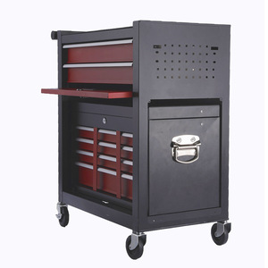 7 Drawers Wheeled Iron <b>Tool</b> Cabinet Garage Workshop Storage Trolley With Keyed <b>Lock</b> 300kg Load Capacity OEM Customizable Length - Product Image 4
