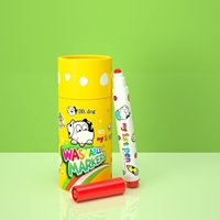 DD.dog DC015 Boîte de couleur en stock 12/24 pièces Ensemble de marqueurs d'art pour enfants Stylos aquarelle lavables Stylo épais pour enfant Famille