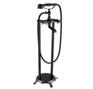 produits de vente en arabie saoudite de Salle De <span class=keywords><strong>Bain</strong></span> Monté Au Sol Noir Robinet De Baignoire avec <span class=keywords><strong>Douche</strong></span> À Main <span class=keywords><strong>Autoportant</strong></span> - Product Image 1