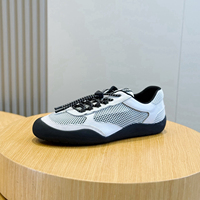 Chaussures de marche rétro pour hommes en cuir véritable de haute qualité, légères, avec empeigne en maille, lacets élastiques et semelle en caoutchouc antidérapante