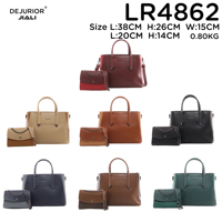 DEJURIOR Sac de Luxe Femme Nouvelle Collection 2026 Haute Qualité en Cuir PU Lisse Color Block, Ensemble 2-en-1 : Sac à Main et Sac Fourre-tout à Poignée Supérieure