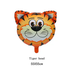 Globos पशु सिर टाइगर सिर पन्नी गुब्बारा वजन के लिए उपहार खिलौना डे Animales Cabeza डे Tigre कार्टून जन्मदिन की पार्टी बच्चों a109