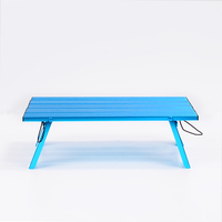 Table de pique-nique et de camping pliable en aluminium moderne pour la randonnée et l'utilisation en parc
