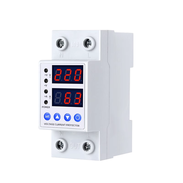 Adjustable Voltage Current Protector Over/under Voltage Protector 40A 63A Surge Protect Digital Electric Voltage Protector