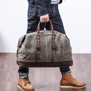 최고 판매 캔버스 더플 백 여행 토트 백 맞춤형 가죽 더플 숄더 주말 가방 하over밤 Holdall Carryon 핸드백