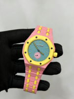 Nouvelle Montre Mécanique Automatique de Luxe Sportive en Céramique Rose Vif Édition Limitée 2026 avec Cadran à Aiguilles pour Hommes et Femmes