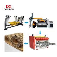 Línea de Producción de Cartón Corrugado Automática de Bajo Costo, de Una Sola Cara, con Control PLC y Motor, para Embalaje de Película Plástica de 2 Capas