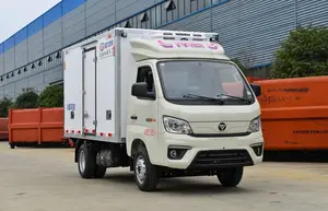 Foton Xiangling M1 Petrol Gasoline Refrigerated Truck 4x2 China Cheap Refrigerator Trucks Car 122hp