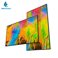 Moniteur TV Android QLED 4K ultra fin, écran LCD publicitaire numérique mural, lecteur multimédia pour ascenseur, 43 pouces, 55 pouces
