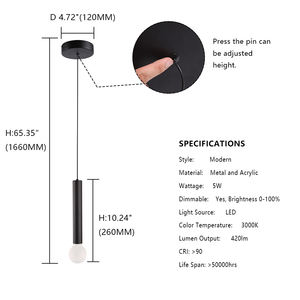 Lámpara de Techo LED Lineal para Oficina, Económica, en Blanco y Negro - Product Image 6