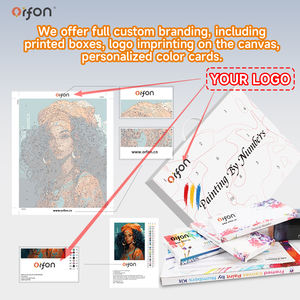 Kit de Pintura por Números ORFON para Iniciantes em DIY, Pintura Acrílica por Atacado de um Peixe <span class=keywords><strong>Betta</strong></span> Entre Tons de Coral - Product Image 3