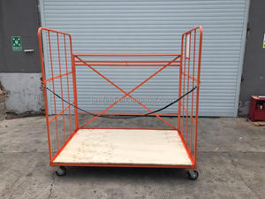 Cage de roulement de base inférieure en contreplaqué robuste avec chariot de conteneur logistique à roues pour le transport - Product Image 3