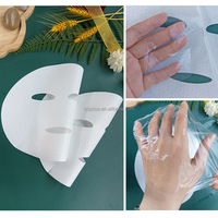 Vente en gros de tissus non tissés légers personnalisés de 20 g/m², matière première pour masques faciaux, fibres d'algues et de konjac