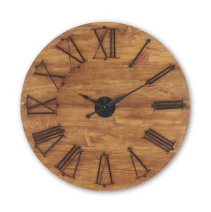 Cung cấp tốt nhất Đồng hồ treo tường bằng gỗ với hình tròn và số La Mã cổ phong cách làm bằng tay Đồng hồ treo tường bằng gỗ - Product Image 2
