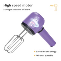 Mini-mélangeur électrique de cuisine pour œufs, pâtisseries et liquides, portable, alimenté par USB/batterie, sans fil, certifié CE, qualité alimentaire, 4W