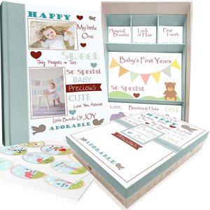 Recién llegado, recuerdo de fotos de bebés recién nacidos para niños y niñas, registro de 30 meses, <span class=keywords><strong>libros</strong></span> para bebés, libro de recuerdos de primer año - Product Image 2