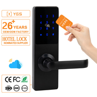 Serrure de porte intelligente pour hôtel/appartement, cylindre avec déverrouillage par empreinte digitale/mot de passe/carte, contrôle à distance par application, serrure intelligente européenne OEM