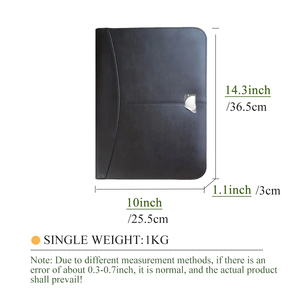 Cartella di File Portfolio di documenti in pelle sintetica personalizzata di lusso A4/A5/A6 cartella Portfolio borsa regalo per conferenza - Product Image 3