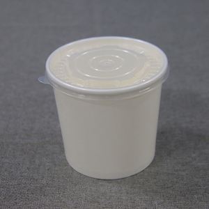 Logo personnalisable, fournit un échantillon de couvercle transparent, seau à soupe blanc biodégradable, boîte à lunch jetable, gobelet en papier alimentaire - Product Image 5