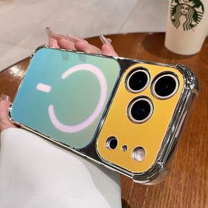 เคสโทรศัพท์เคลือบเลเซอร์เปลี่ยนสีได้หลายสีแบบแม่เหล็ก รุ่นใหม่ล่าสุด สำหรับ iPhone 12 13 17 Pro Max ป้องกันการกระแทก - Product Image 4