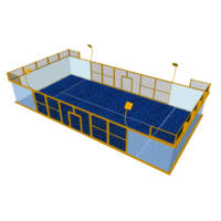 Profesyonel Açık Hava Panoramik Padel Kortu CE Sertifikalı Kapalı Çatılı Padel Tenis Kortu