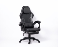 Chaise de jeu inclinable en cuir pour ordinateur de course avec repose-pieds