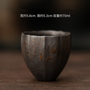 ถ้วยชาเซรามิคลายเมฆมงคลเคลือบทอง ขนาด 70 มล./80 มล. สำหรับชงชาในสำนักงาน - Product Image 4