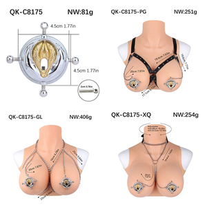 Imbracatura di ritenuta per il corpo da <span class=keywords><strong>donna</strong></span> Premium QK-C8175 con morsetti per capezzoli ideale per il BDSM per aumentare il piacere erotico feticismo del capezzolo - Product Image 5