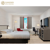 Ramada Ensembles de Chambre à Coucher Luxe en Bois Massif MDF Complets pour Hôtel 5 Étoiles Sur Mesure