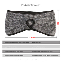 Bandeau de protection frontale en polaire brodé personnalisé de haute qualité pour le cyclisme, le ski et la course à pied, avec protection des oreilles et des tresses