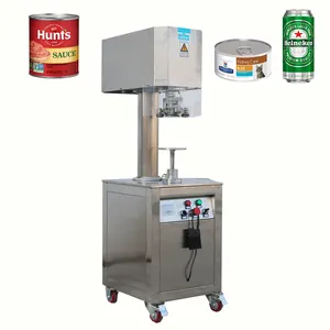 Máquina enlatadora de aluminio para latas de alimentos/sello de plástico para línea de llenado de tarros