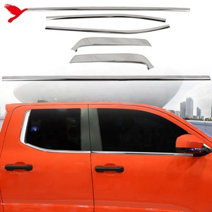 Cho TOYOTA tacoma 4th gen. 2024 <span class=keywords><strong>2025</strong></span> thép không gỉ bên ngoài cửa sổ sill khung trung tâm trụ cột bìa Dải đúc TRIM 6 cái - Product Image 1